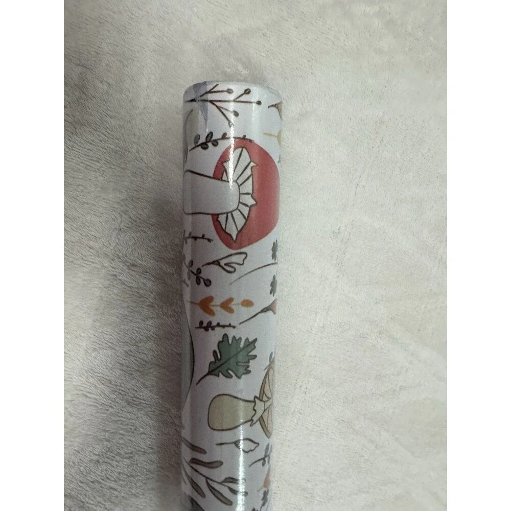 FLUGGER Vintage Floral Peel and Stick Wallpaper Bamboo Self Adhesive Mushroom